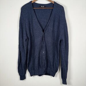 Vintage Cypress Links Golf‎ Cardigan Sweater Wear Blue Long Sleeve Men's Size L